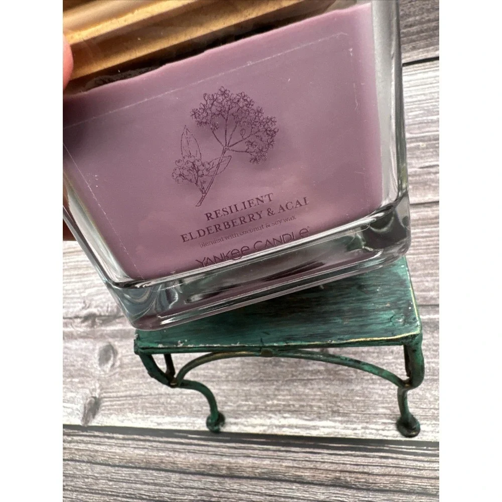 Yankee Candle Large Jar Candle Resilient Elderberry Açaí 11.25oz Rare Purple
